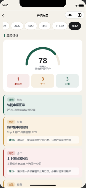 风险评估标签
