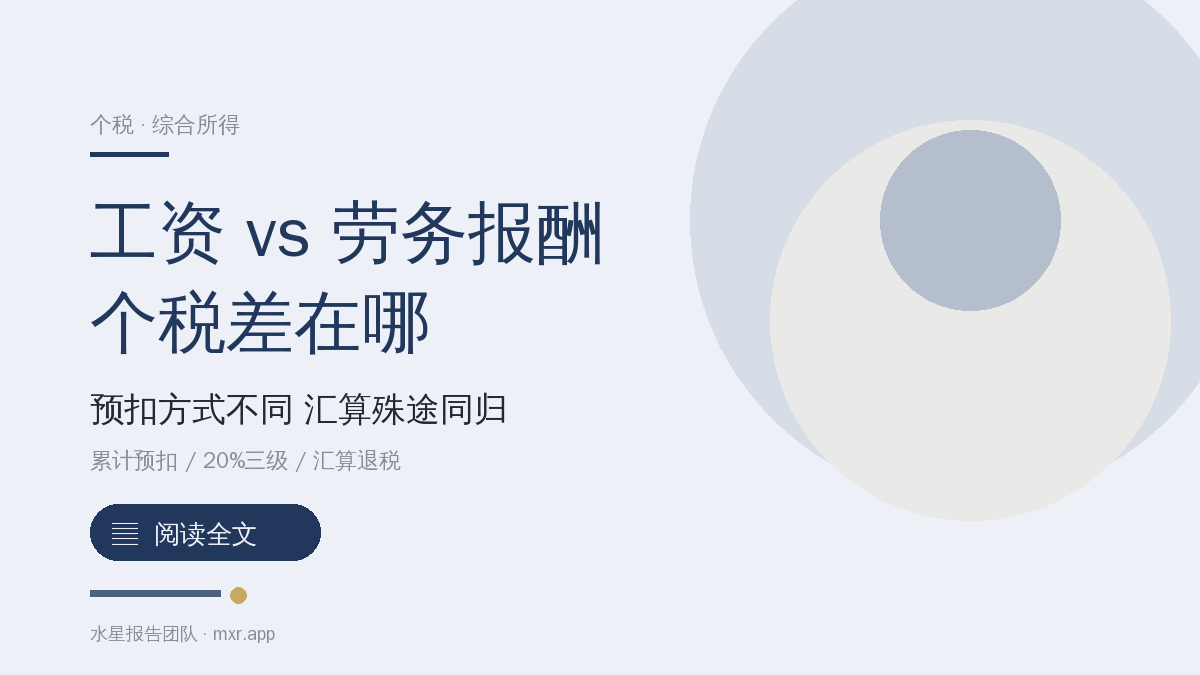 工资薪金和劳务报酬，个税到底差在哪？