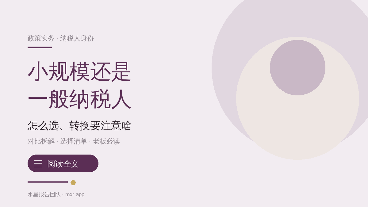 小规模和一般纳税人怎么选？区别、转换与注意事项